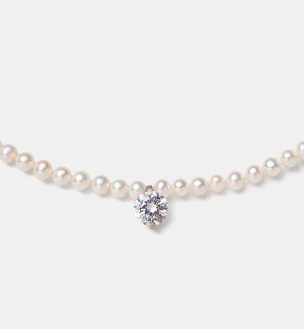 Colier cu perle naturale din argint cu zirconiu - Princess [2]