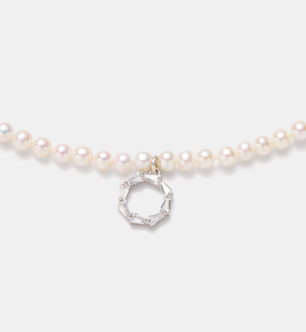 Colier cu perle naturale din argint cu zirconiu - Queen [2]