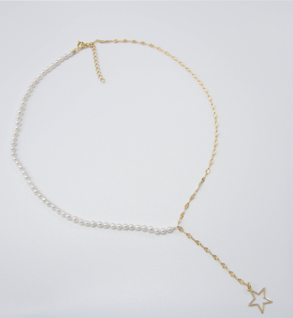 Colier de perle din argint  - Golden Star [1]