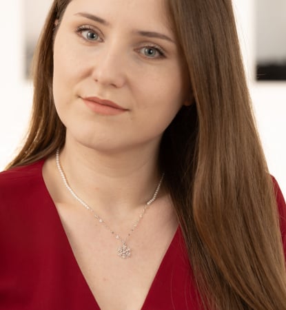 Colier din argint cu perle de cultura  - Fulg de nea [1]