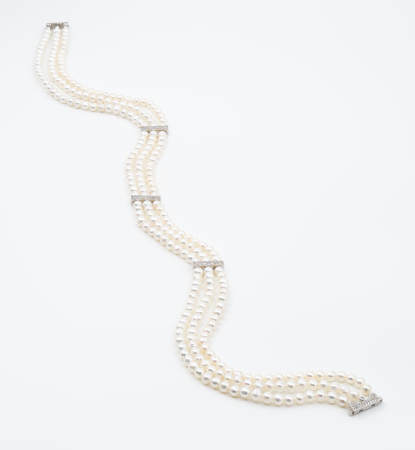 Coliere din argint si Perle Naturale - Colier din argint cu perle naturale - Afrodita