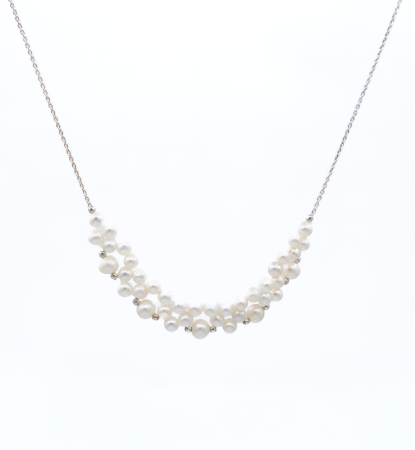 Coliere din argint si Perle Naturale - Colier din argint cu perle naturale - Bella