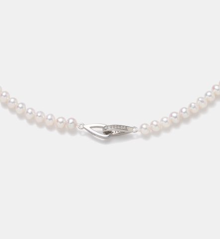 Colier din argint cu perle naturale si zirconiu  -  Forever Pearl [2]