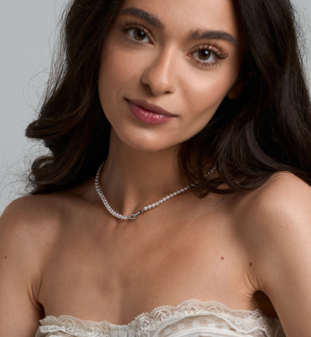 Colier din argint cu perle naturale si zirconiu  -  Forever Pearl [3]