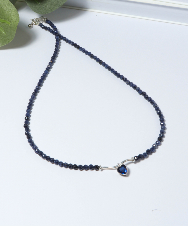 Colier din argint cu safir - Blue Heart [2]