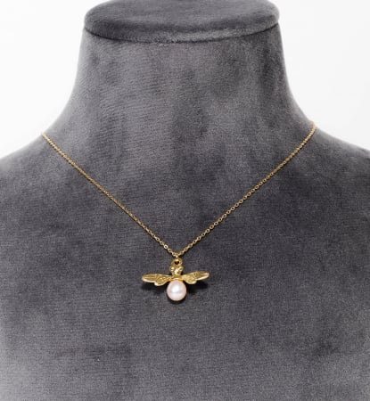 Coliere - Colier din argint Pearl Bee