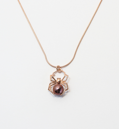 Bijuterii cu perle - Colier din argint Pink Spyder Pearl