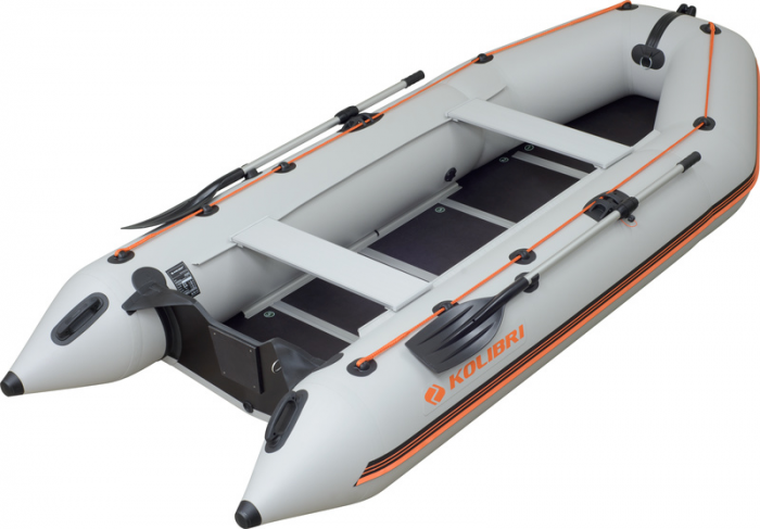 Barca KM-360D + podina rigidă tego, întarită cu profil de aluminiu [1]