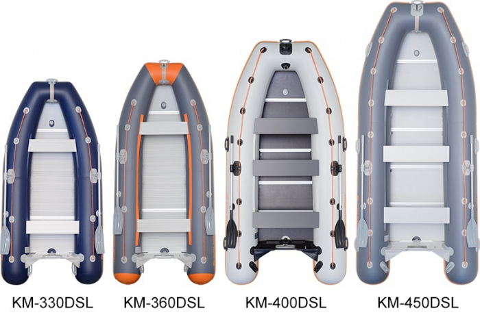 Barca KM-450DSL + podina rigidă tego, întarită cu profil de aluminiu [4]