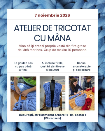 Veste - 07.11.26 Atelier de tricotat cu mâna - Vestă