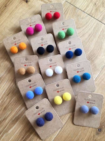 Cercei rotunzi din lana naturala [1]