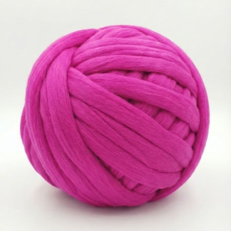 Fire gigante din lână - Fir gigant pentru tricotat cu mana, merinos, roz ciclam