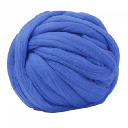 Fire pentru tricotat - Fir gigant pentru tricotat cu mana, merinos, albastru