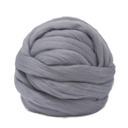Fire pentru tricotat - Fir gigant pentru tricotat cu mana, merinos, gri