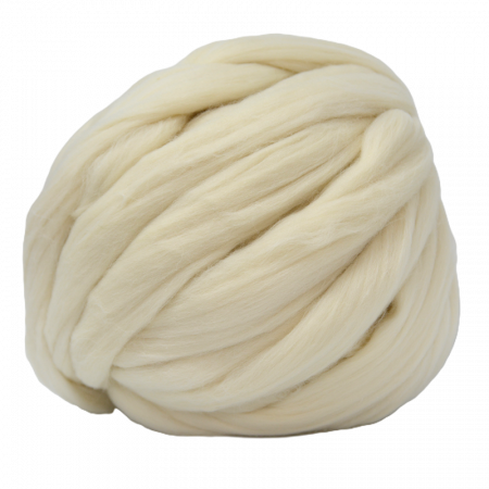 Fire pentru tricotat - Fir gigant din merinos pentru tricotat cu mana, ivory