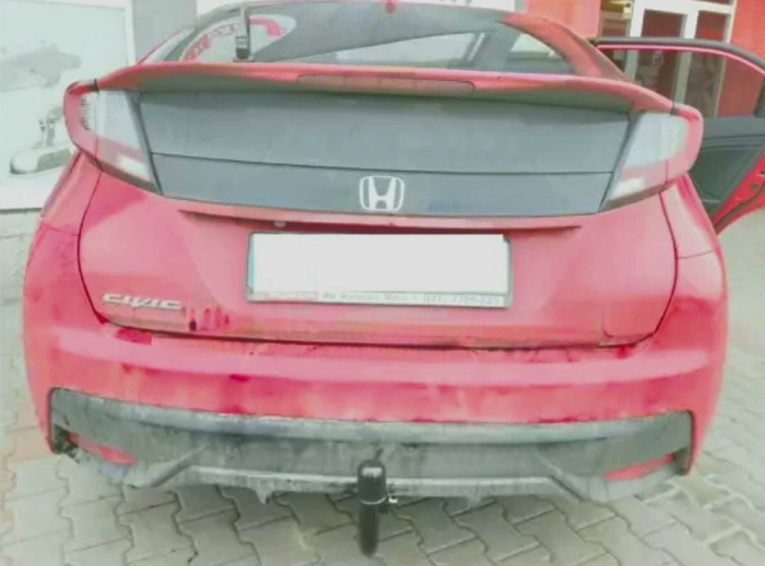 Carlig remorcare Honda Civic 5 usi 2015 - 2017 demontabil automat vertical marca Autohak [4]