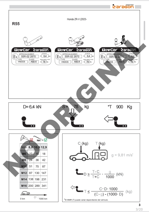 Cârlig Remorcare Honda ZR-V (După 2023) Aragon E2413AA [3]