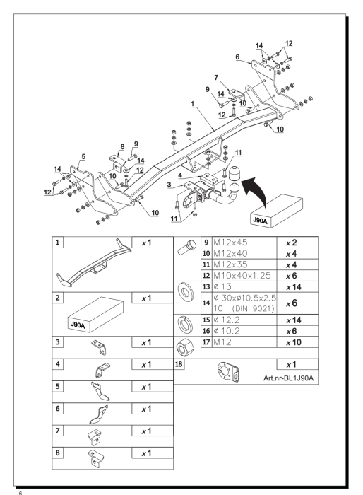 Cârlig Remorcare Hyundai Kona Hybrid / Electric (După 2023) Auto-Hak J 90A [8]