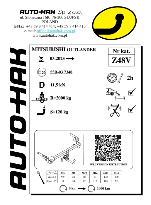 Cârlig remorcare Auto-Hak Z 48V Mitsubishi Outlander >2025 [4]