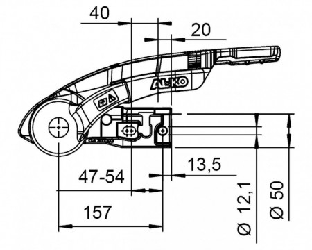 Cupla remorca cu stabilizator 3000 kg pentru ax rotund 50mm. marca AL-KO AKS 3004 [3]