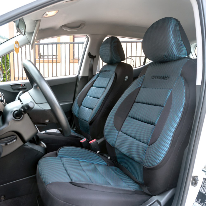 Huse universale premium pentru scaune auto albastru+negru - CARGUARD [4]