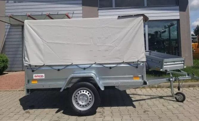 Remorca cu prelata si cadru 750 kg punte simpla 2330x1320x390 mm [1]