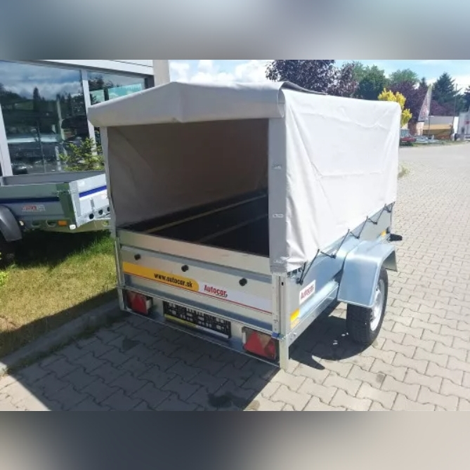 Remorca cu prelata si cadru 750 kg punte simpla 2330x1320x390 mm [2]