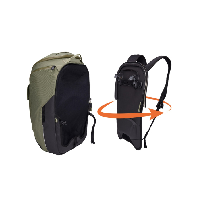 Rucsac urban hibrid pentru bicicleta, cu compartiment  laptop, Thule, Paramount, 26L, Green [2]