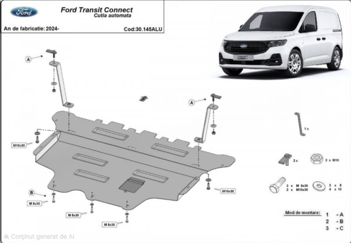 Scut aluminiu motor Ford Transit Connect 2024 - prezent [1]