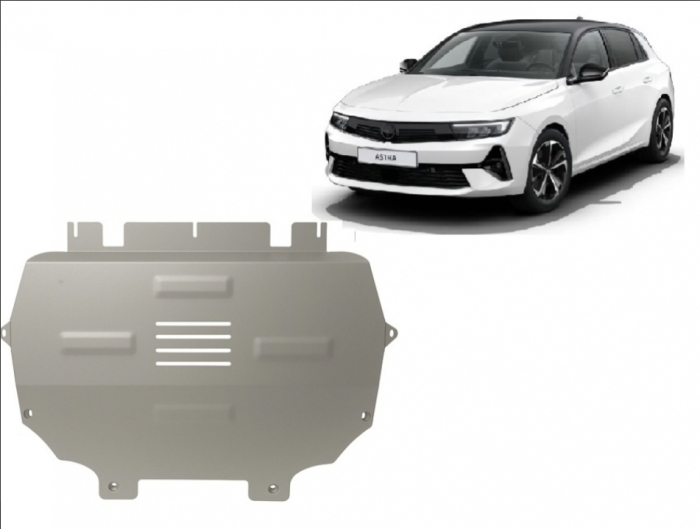 Scut Aluminiu 3mm Motor, Cutie, Radiator și Bară Opel Astra L (2021+) [2]
