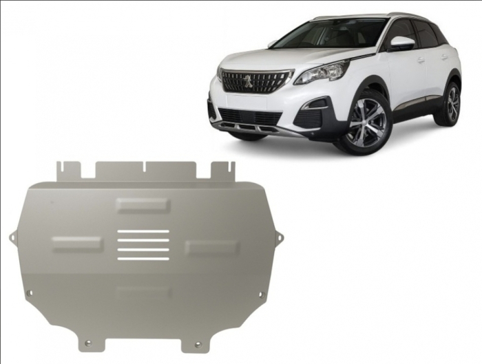 Scut Aluminiu 3mm Motor, Cutie, Radiator și Bară Peugeot 3008 (2017+) [2]