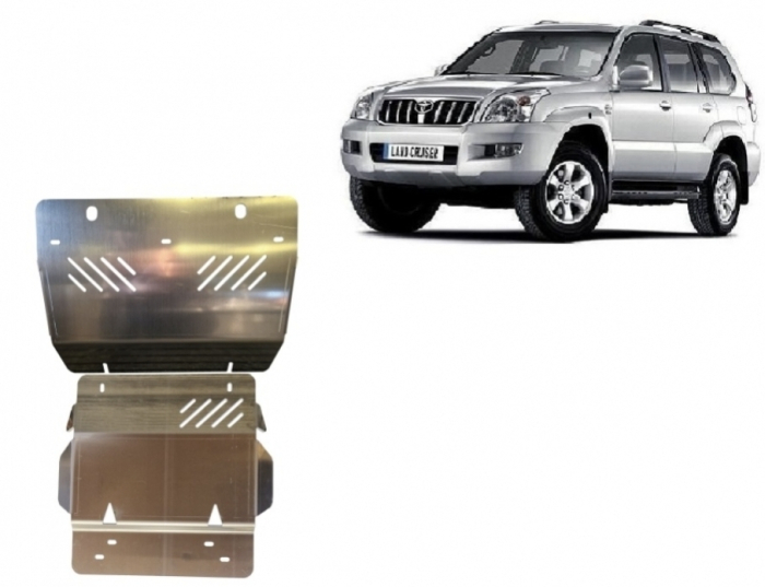 Scut Aluminiu Motor 4mm Toyota Land Cruiser J120 2002-2009 - Protecție Radiator și Bară [2]