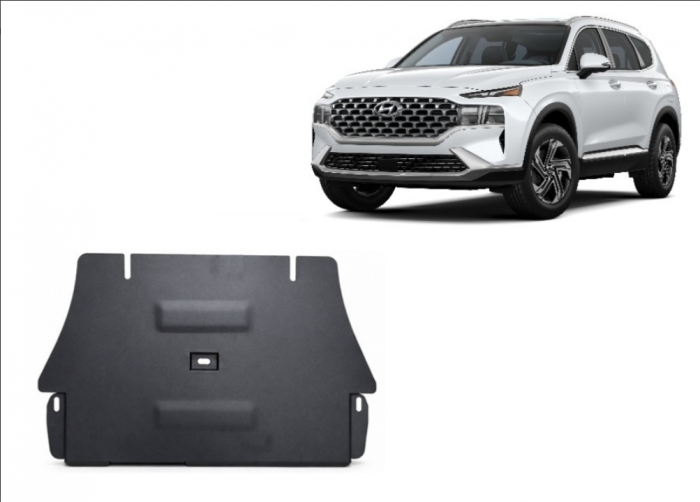 Scut metalic catalizator oțel 2mm Hyundai Santa Fe 2018-2023 [2]