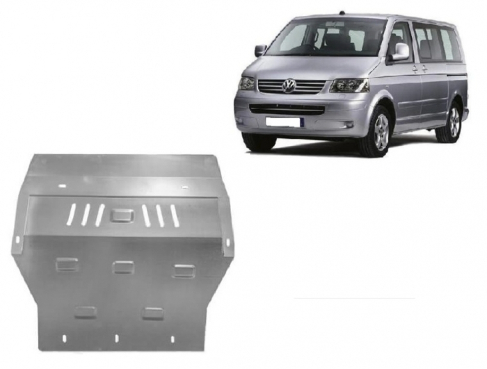 Scut motor metalic galvanizat Volkswagen Caravelle T5 2003 - 2015 din otel de 2 mm [2]
