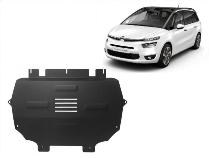 Scut motor metalic oțel 2mm Citroen Grand C4 Picasso 2013-2018 Model 1 [2]