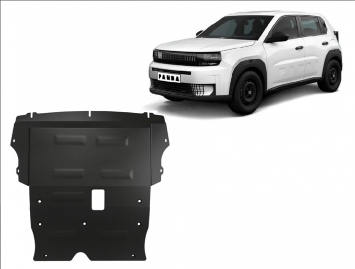 Scut motor metalic oțel 2mm Fiat Grande Panda hibrid termic după 2025 Model 2 [2]