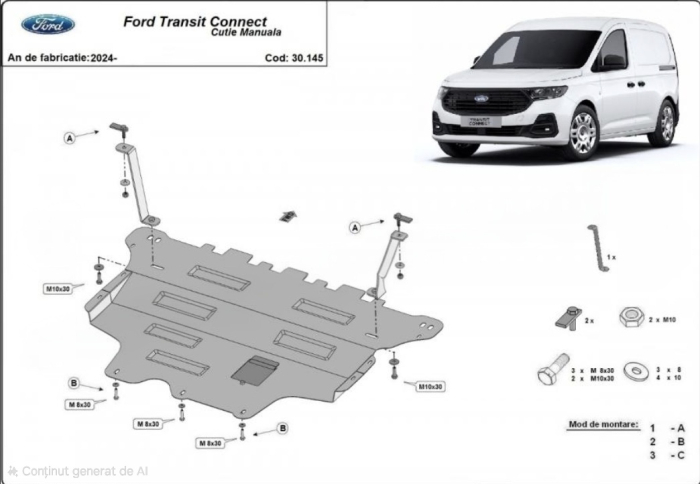Scut motor metalic Ford Transit Connect cutie manuala 2024 - prezent [1]