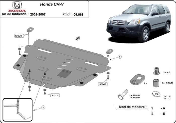 Scut motor metalic Honda CR-V 2002 - 2007 [1]