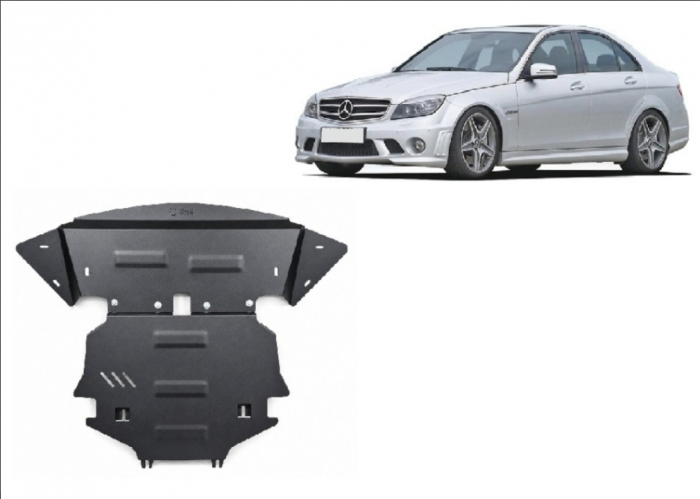 Scut Metalic Motor, Radiator și Bară Mercedes C-Class W204 4x4 (2006 - 2014) [2]