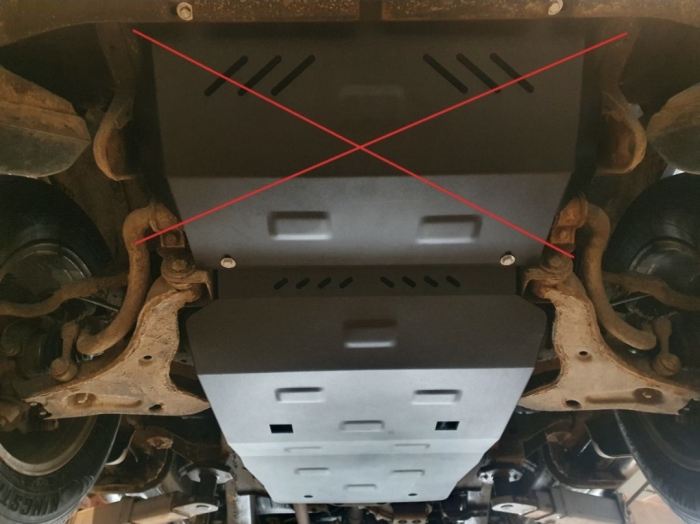 creeaza text pagina produs Scut motor metalic Mitsubishi Eclipse Cross 2018 - prezent folosind pictograme in descriere (nu folosi cuvantul pictograme in text), garantie 2 ani, retur 14 zile si detaliile tehnice Cod produs 15.094 Cod Ean 5941986205223 Marca Mitsubishi Model Mitsubishi Eclipse Cross An 2018 - 2025 Grosime 2.5 mm Greutate: 12 kg Protejează motor, cutie de viteză Motorizare toate Scut Motor Metalic Mitsubishi Eclipse Cross (2018 - Prezent) Protejează inima mașinii tale, indiferent de motorizare, cu acest scut motor metalic robust. Conceput special pentru Mitsubishi Eclipse Cross, acest scut oferă o barieră solidă împotriva pietrelor, noroiului, zăpezii și altor obstacole întâlnite în timpul condusului. Caracteristici Principale:  [5]