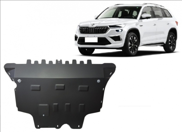 Scut motor metalic din oțel de 2mm pentru Skoda Kodiaq Hybrid 2024-2026 cod produs 27.203 [2]