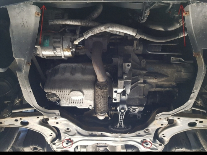 Scut Motor Metalic Oțel Skoda Octavia 1 (1U / Tour) - Protecție 2mm cu Jug de Susținere și Fereastră Ulei [4]