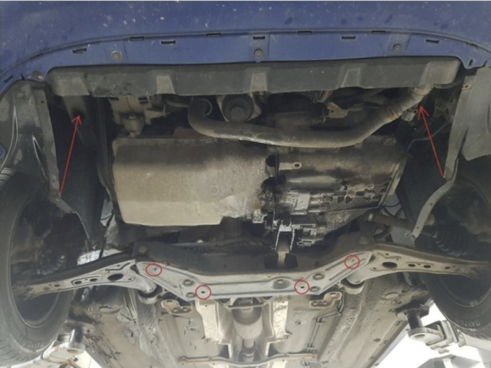 Scut Motor Metalic Oțel montat pe Skoda Spaceback (2013-2019) cu cutie manuală - Vedere frontală [2]