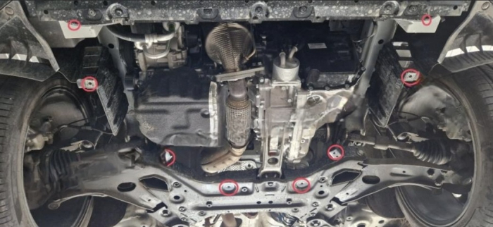 Scut motor metalic oțel SsangYong Torres 2022 - prezent protecție cutie de viteze și radiator Karmaster [4]