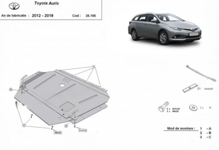 Scut motor metalic Toyota Auris dupa 2012 [1]