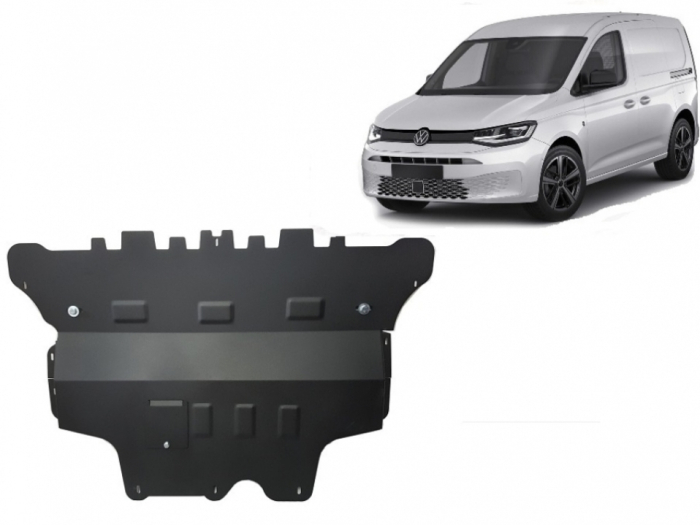 Scut motor metalic Volkswagen Caddy 2020 - prezent cutie manuala din otel de 2 mm [2]