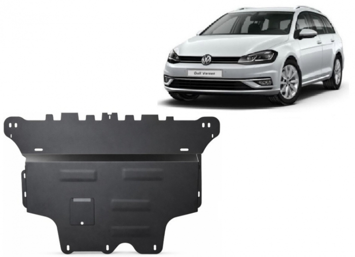 Scut Motor Metalic VW Golf 7 2012-2019 Protecție Profesională DSG Radiator Bară Fereastră Ulei Karmaster [2]