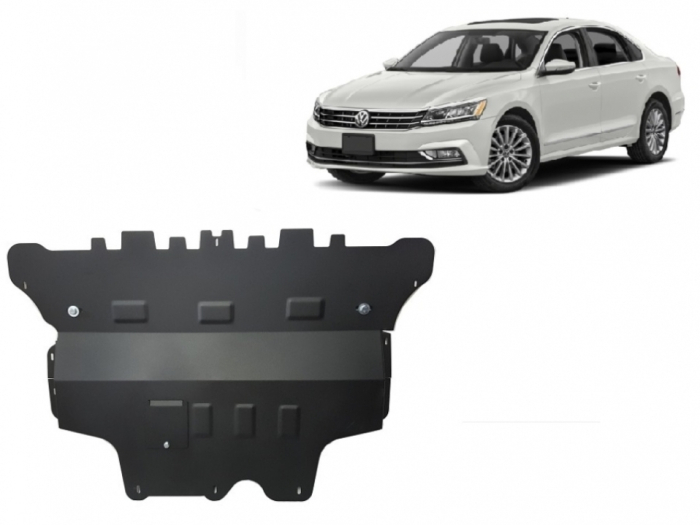 Scut Motor Metalic VW Passat Alltrack 2015-2023 Protecție Profesională Motor Cutie Manuală Radiator Bară Față Karmaster [3]