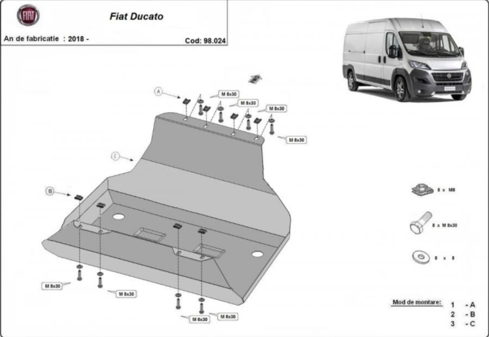Scut rezervor Fiat Ducato 2018 - prezent [1]