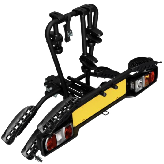 Suport 2 biciclete Peruzzo Siena 668E compatibil cu biciclete electrice cu prindere pe carligul de remorcare, Negru Mat [5]